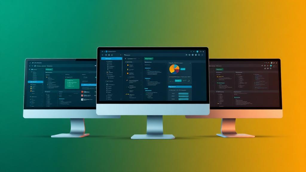 cPanel vs Plesk vs DirectAdmin comparison showing three hosting control panel interfaces side by side
