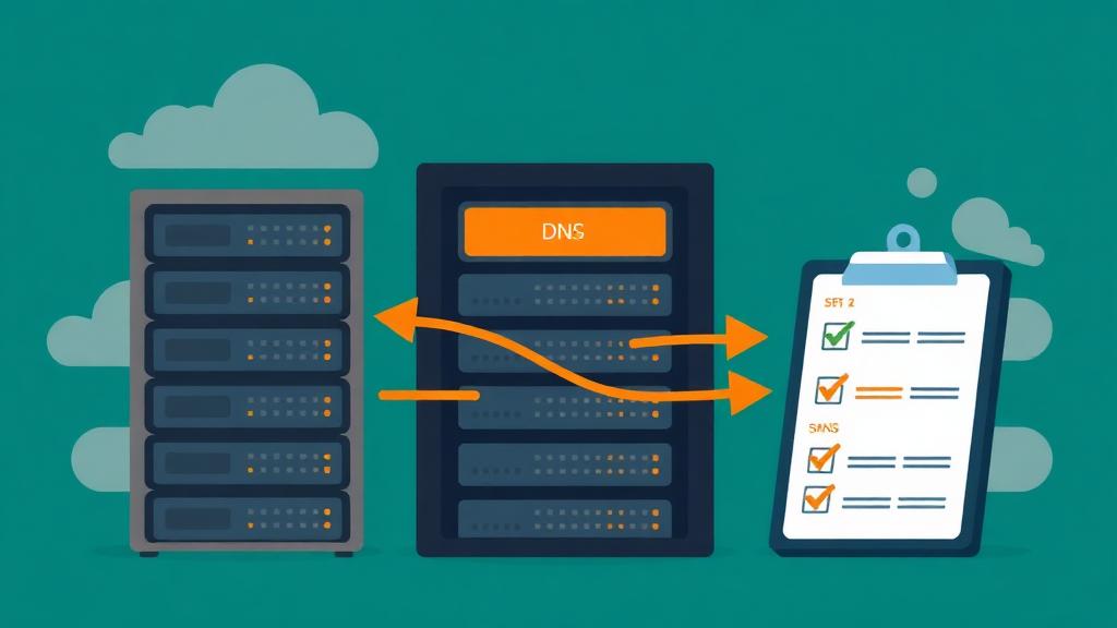 Website migration checklist showing server transfer, DNS propagation, and SEO preservation workflow